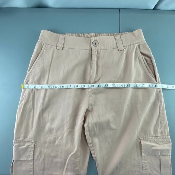 Primark pink elastic back & button front waist cargo pants, 10 - Picture 7 of 12